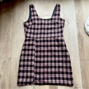 Pink & Black Plaid Dress